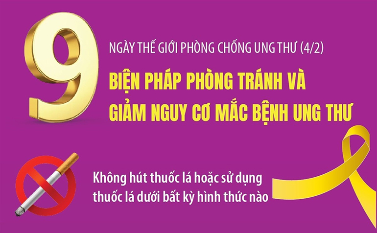 Chín biện pháp phòng tránh và giảm nguy cơ mắc bệnh ung thư